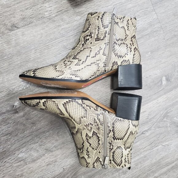 en Thread Leather Snakeskin Print Ankle Boots 9.5 - Picture 3 of 9